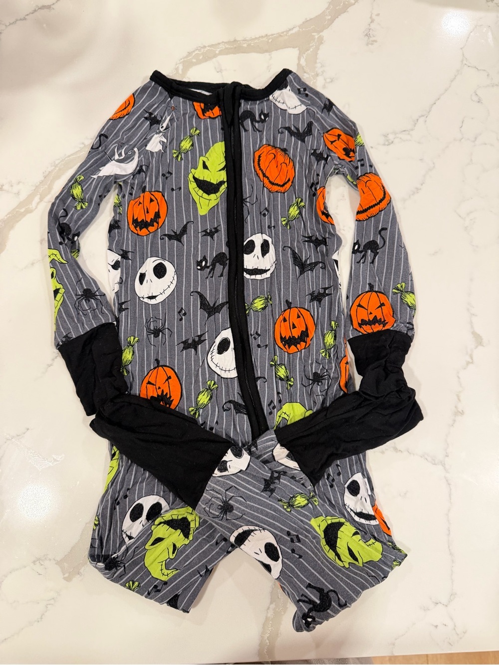 Little Sleepies Halloween Jack Skellington Footie Pajamas